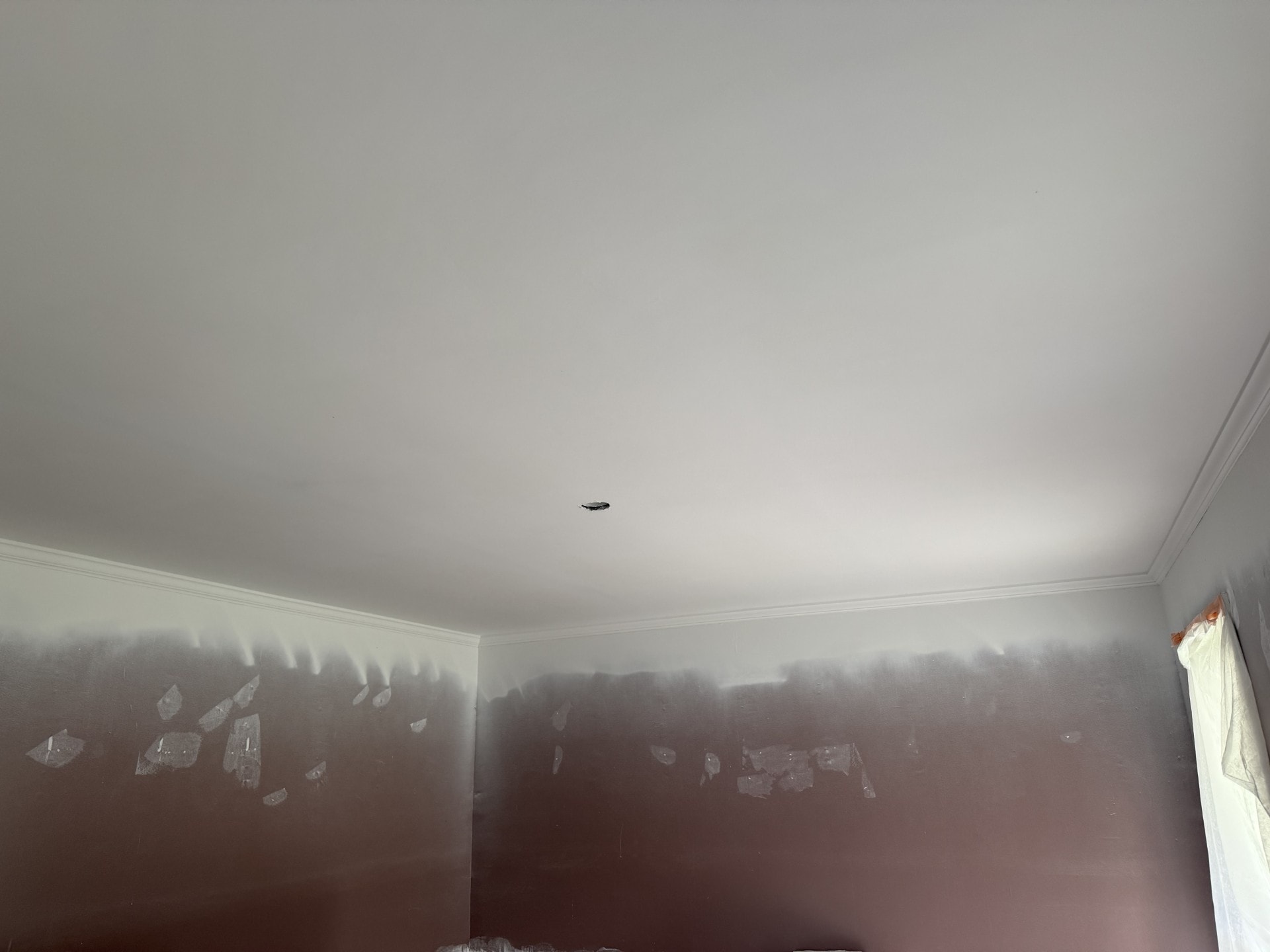 Smooth ceiling after popcorn removal and finish paint