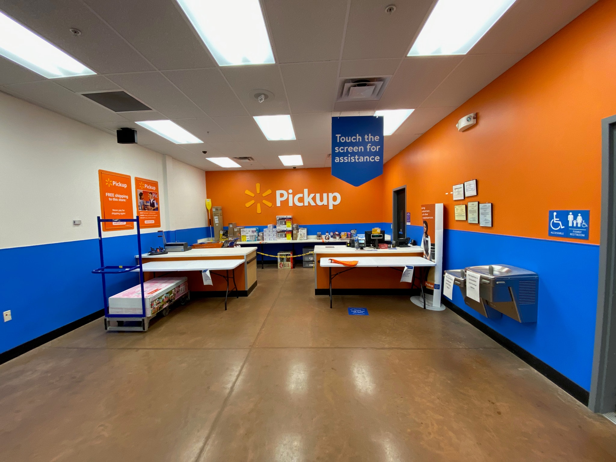 Walmart pickup area before rebranding — Minocqua, WI